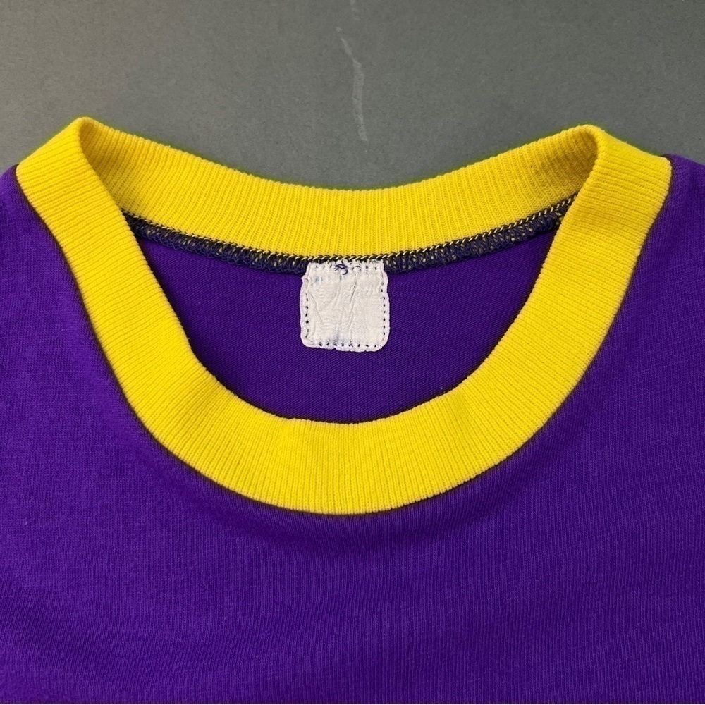 Vintage 1980s Single Stitched Graphic Color Blocked Tee Shirt 🍇 🍋 - Picture 5 of 7